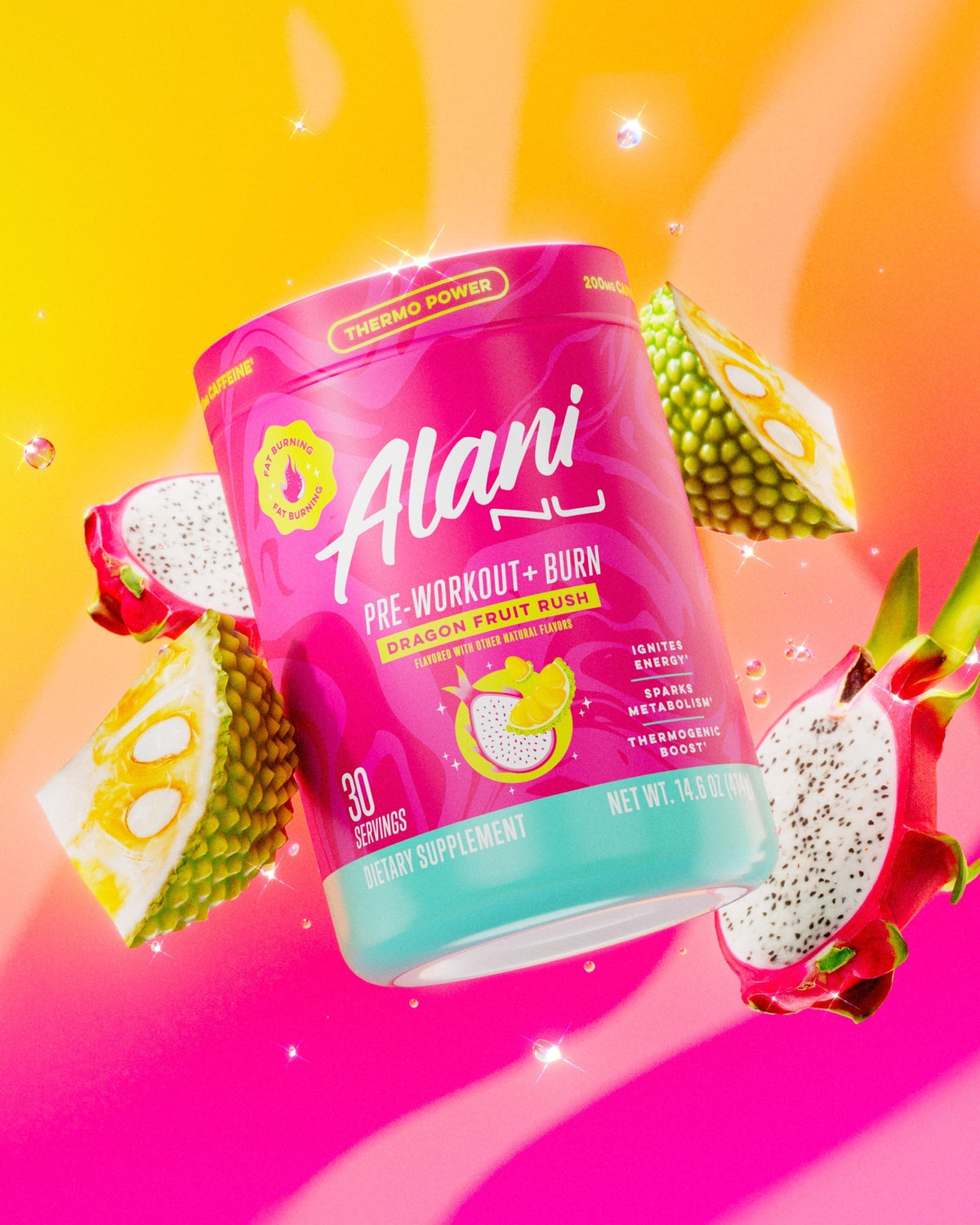 Alani Nu Pre-Workout+ Burn - Dragon Fruit Rush V5 - image 4