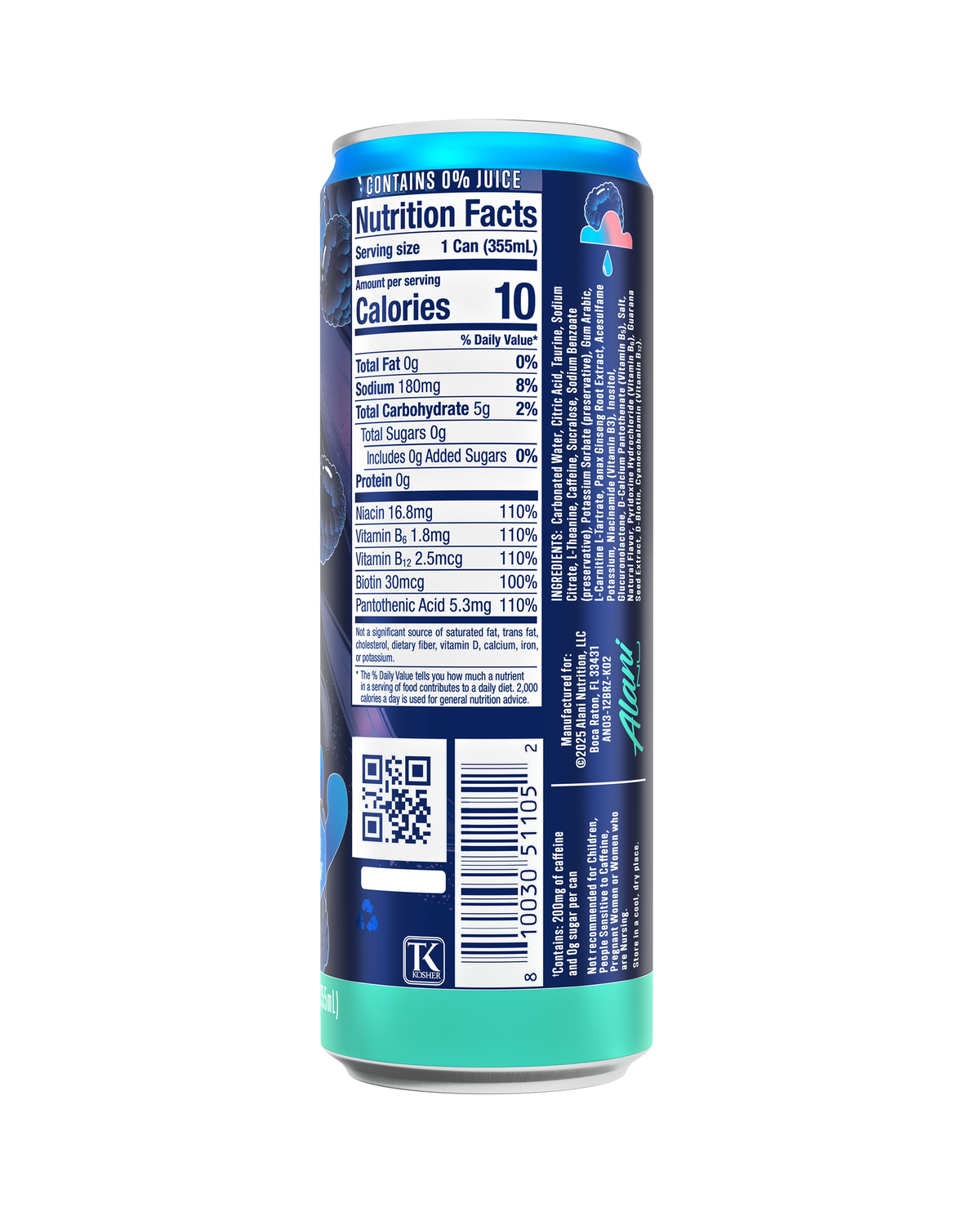 Alani Nu Energy Drink - Breezeberry O9 - image 3