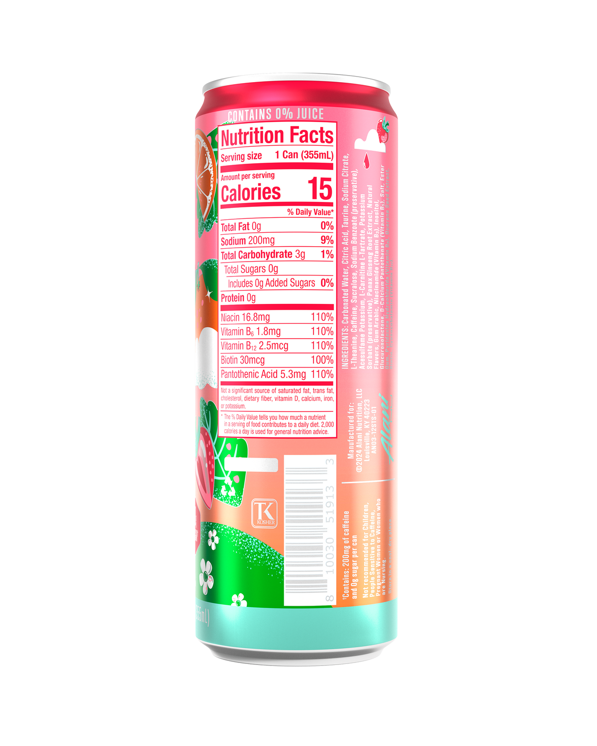 Alani Nu Energy Drink - Strawberry Sunrise V9 - image 3