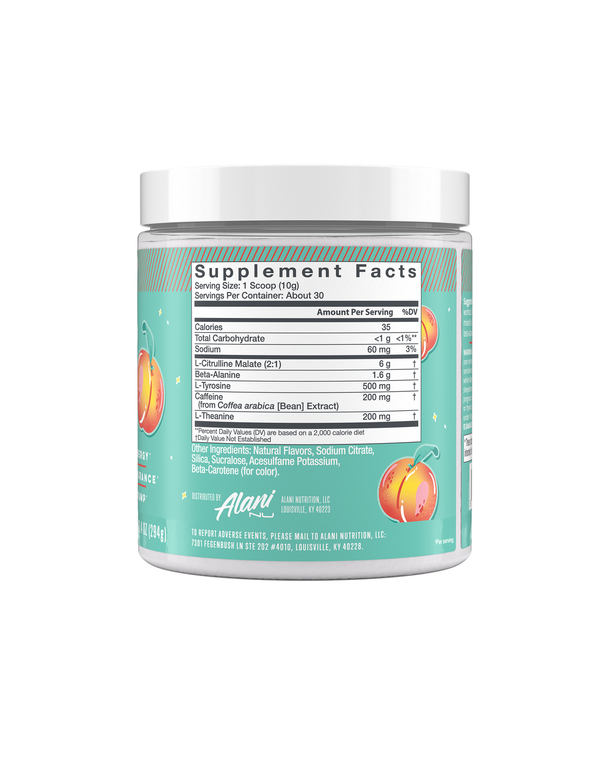 Alani Nu Pre-Workout - Juicy Peach M7 - image 2
