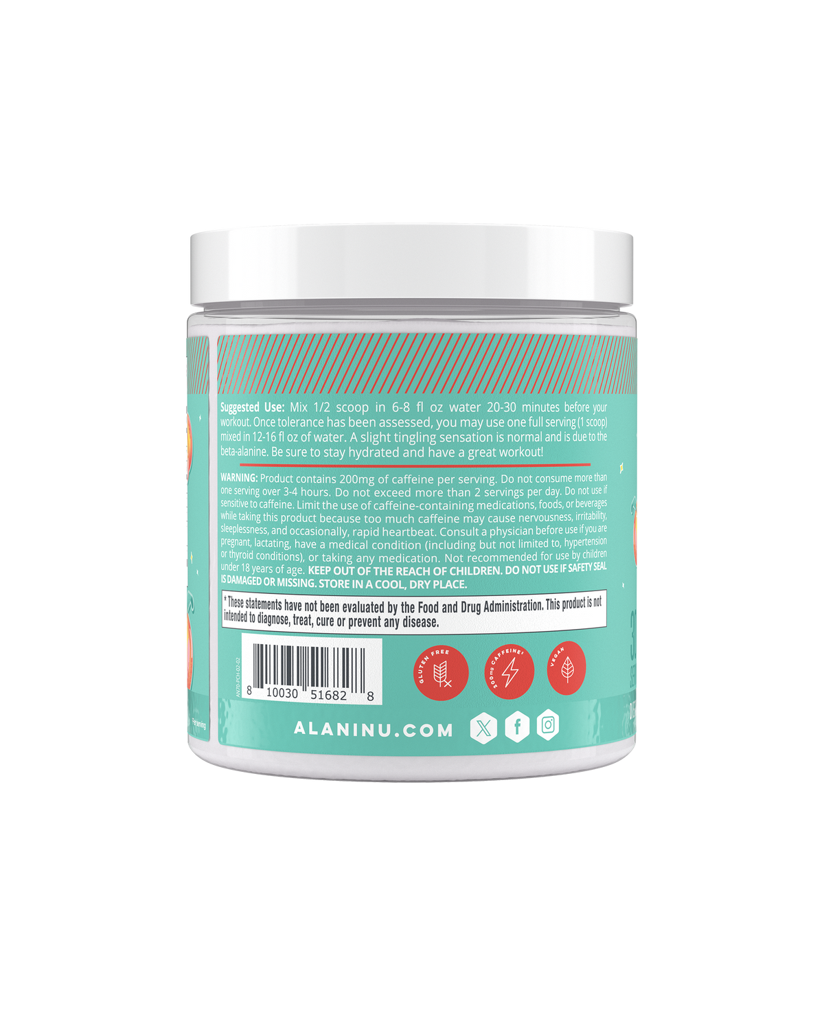 Alani Nu Pre-Workout - Juicy Peach M7 - image 3