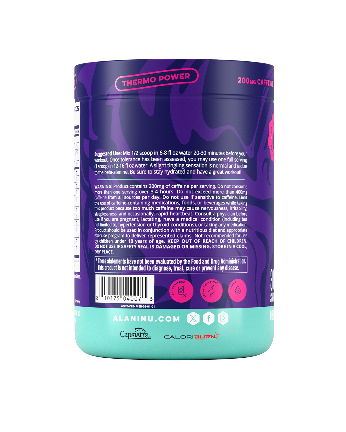 Alani Nu Pre-Workout+ Burn - Melonberry Blast M0 - image 3
