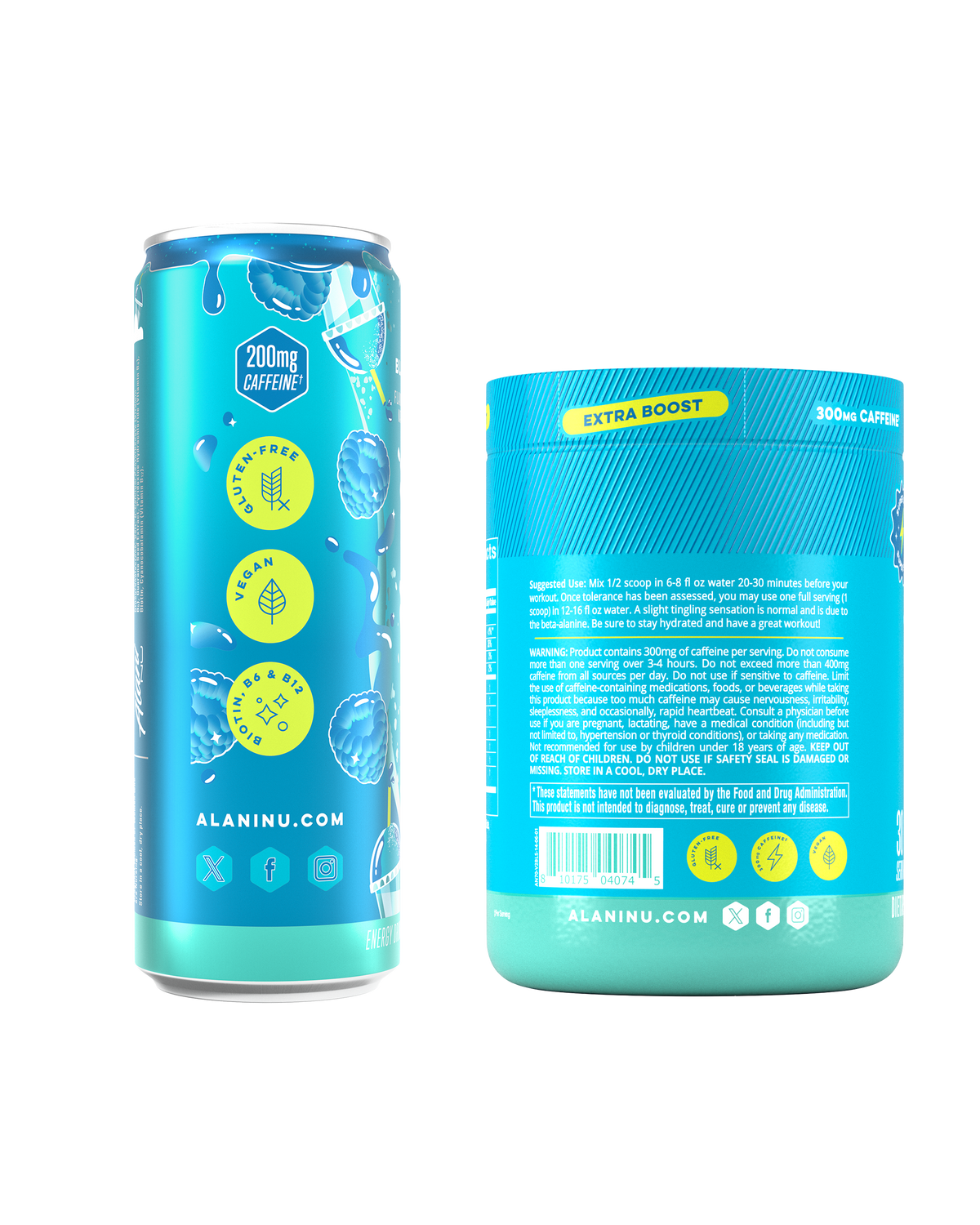 Alani Nu Energy Drink & Pre-Workout+ - Blue Slush O4 - image 2