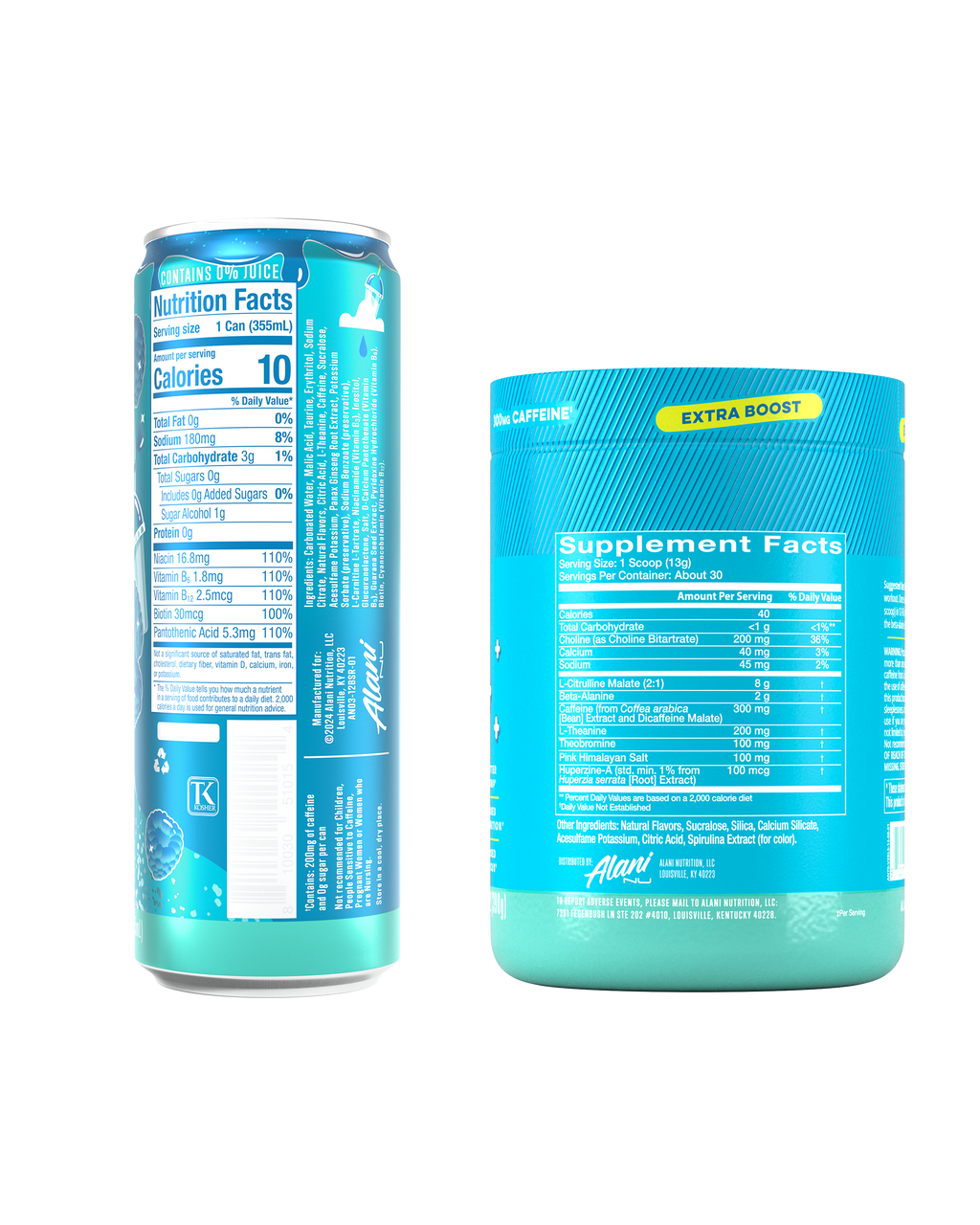 Alani Nu Energy Drink & Pre-Workout+ - Blue Slush N9 - image 3