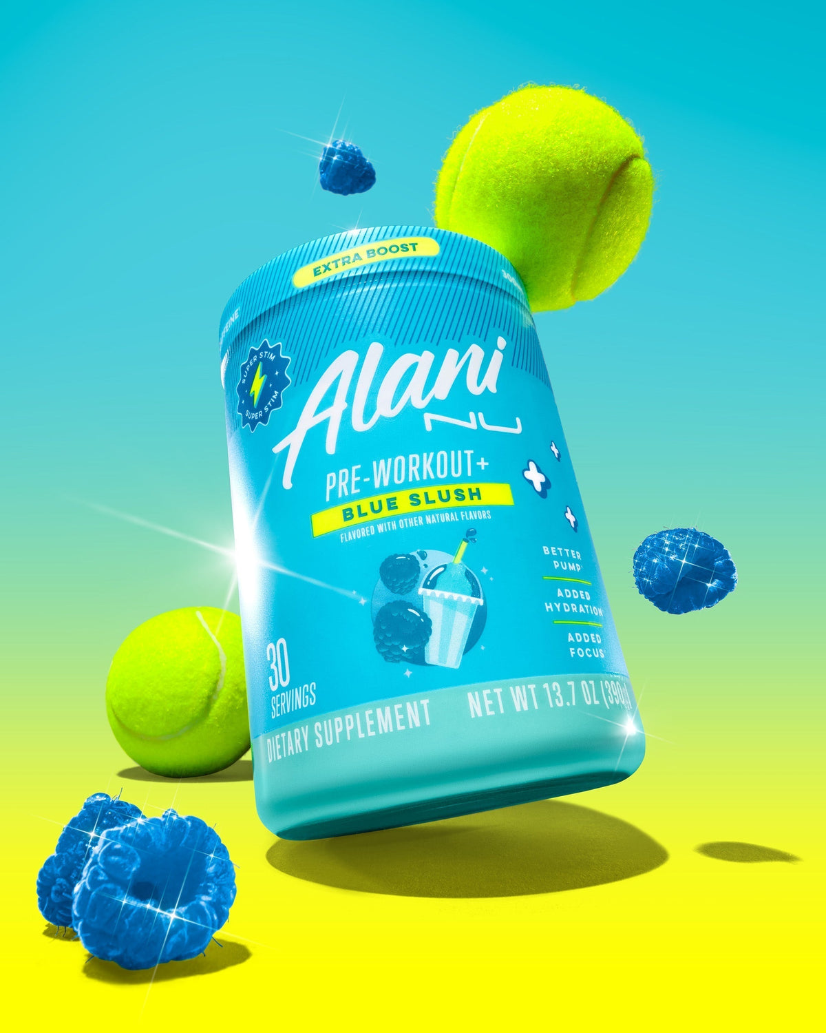 Alani Nu Energy Drink & Pre-Workout+ - Blue Slush O4 - image 5