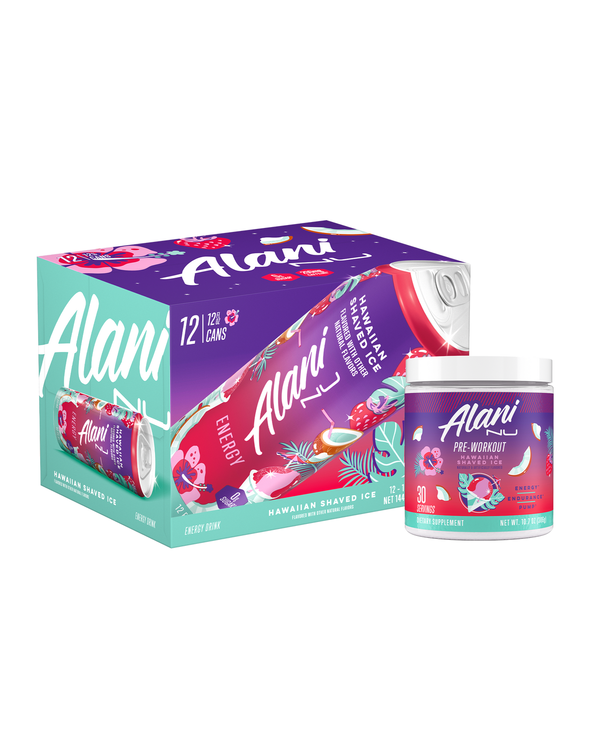 Alani Nu Energy Drink & Pre-Workout - Hawaiian Shaved Ice T9 - image 1