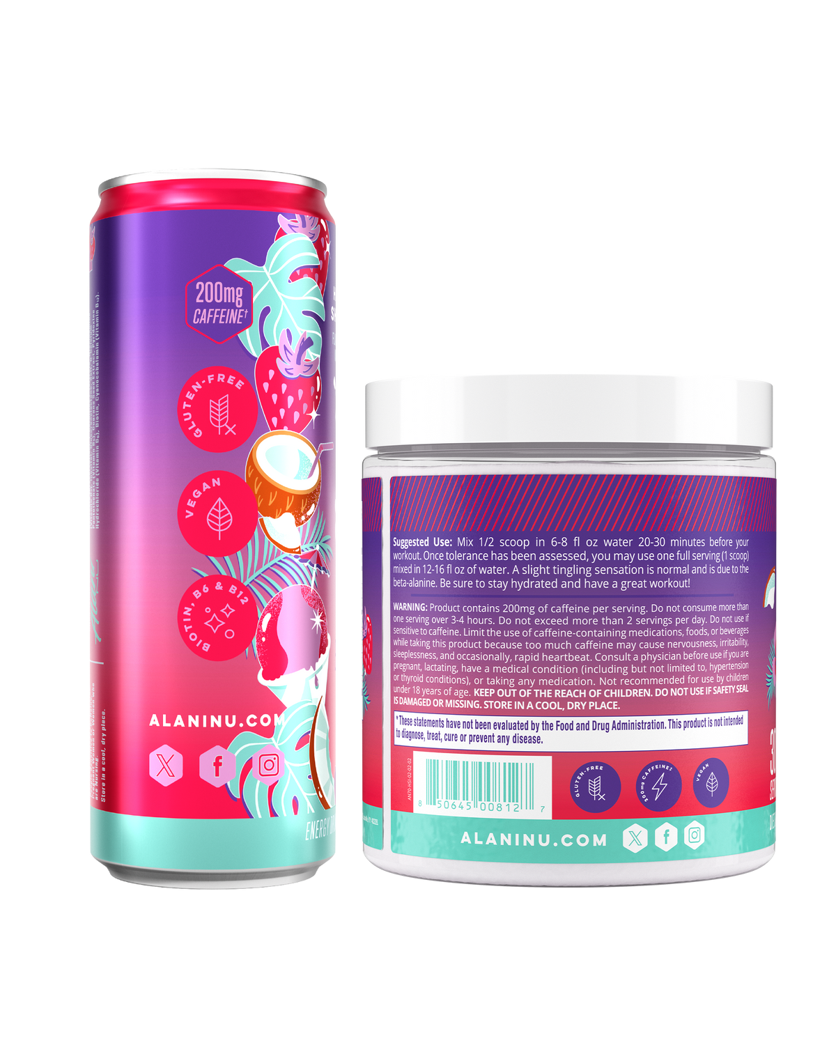 Alani Nu Energy Drink & Pre-Workout - Hawaiian Shaved Ice T9 - image 2