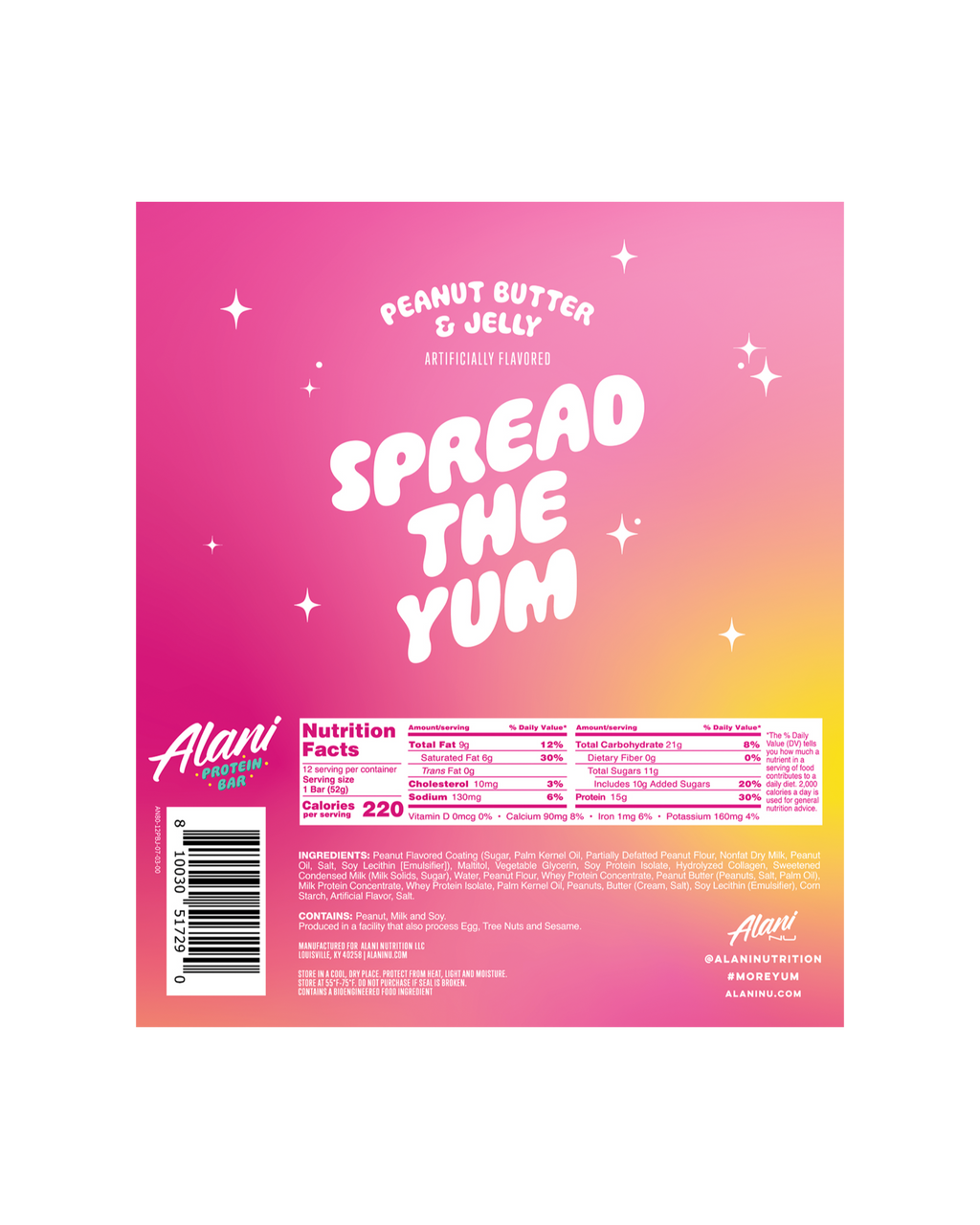 Alani Nu Protein Bar - Peanut Butter & Jelly S7 - image 3
