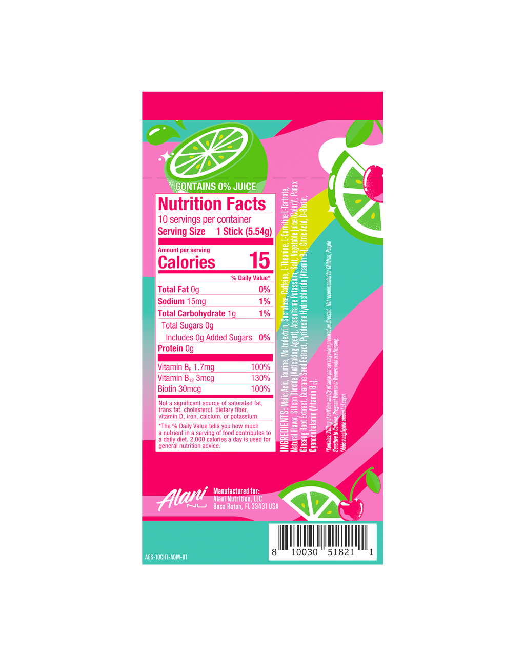 Alani Nu Energy Sticks - Cherry Twist E8 - image 3