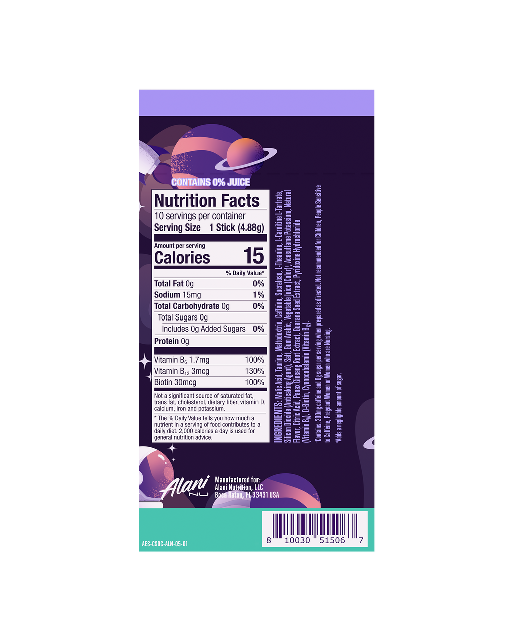 Alani Nu Energy Sticks - Cosmic Stardust Y7 - image 3