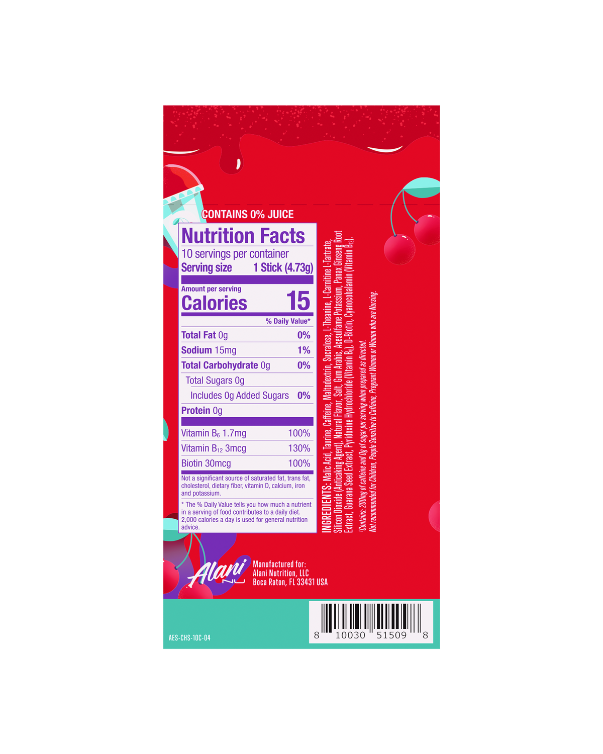 Alani Nu Energy Sticks - Cherry Slush F5 - image 3