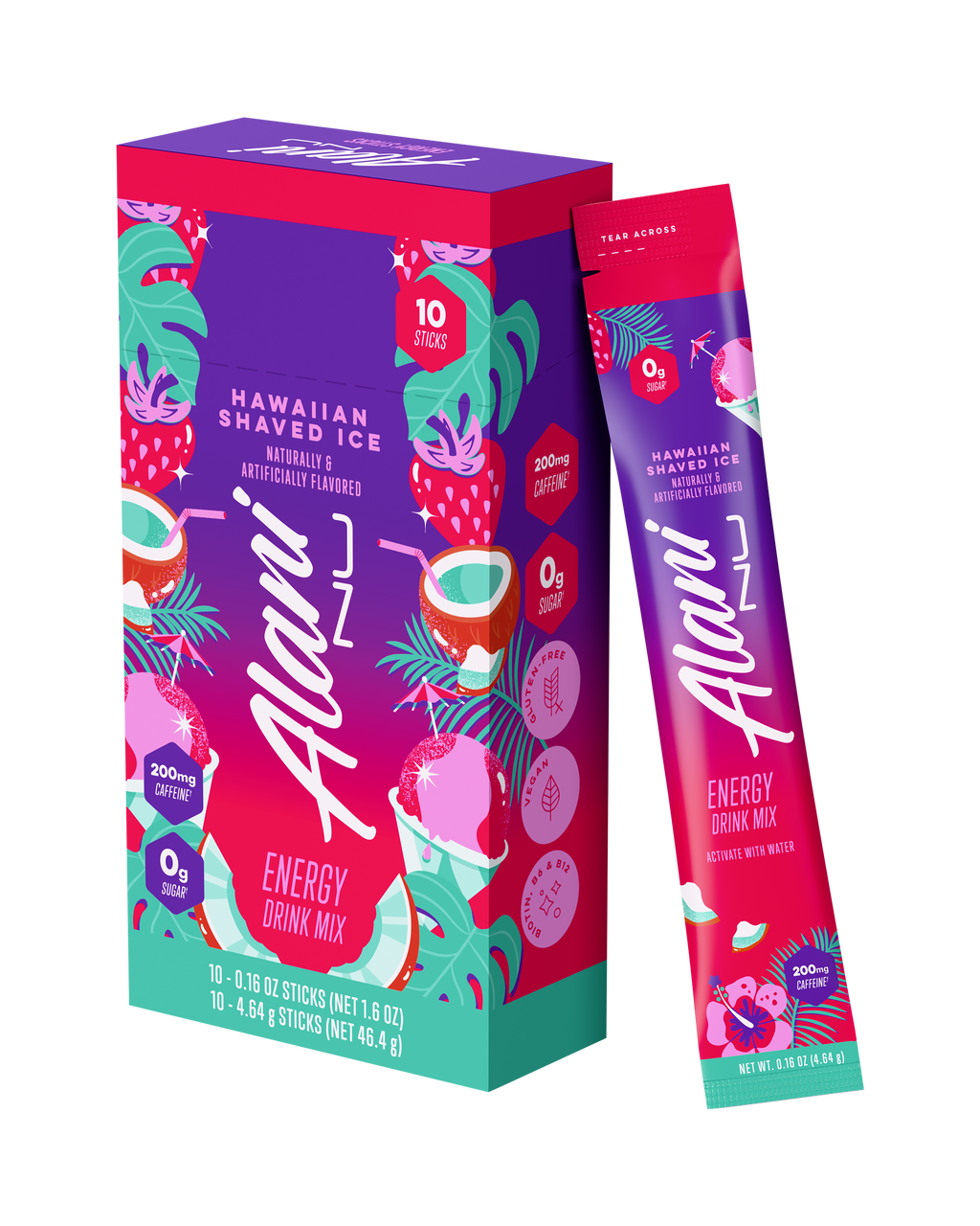 Alani Nu Energy Sticks - Hawaiian Shaved Ice X7 - image 2