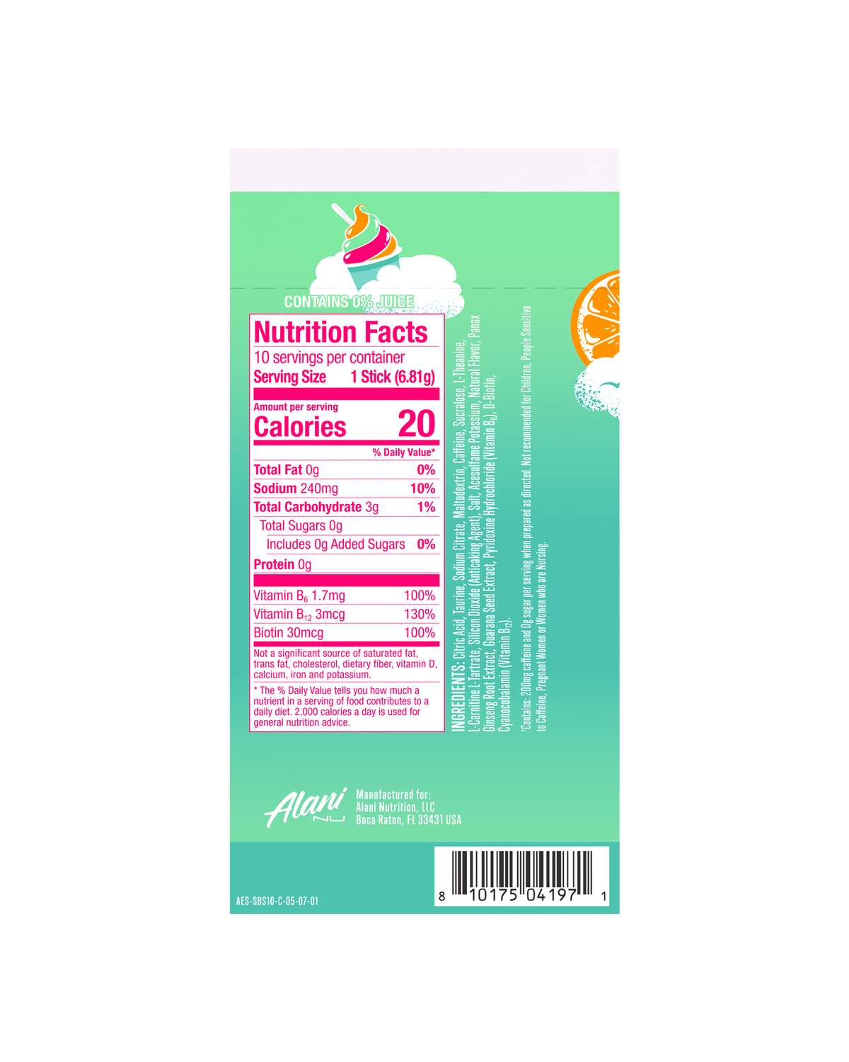 Alani Nu Energy Sticks - Sherbet Swirl F3 - image 3