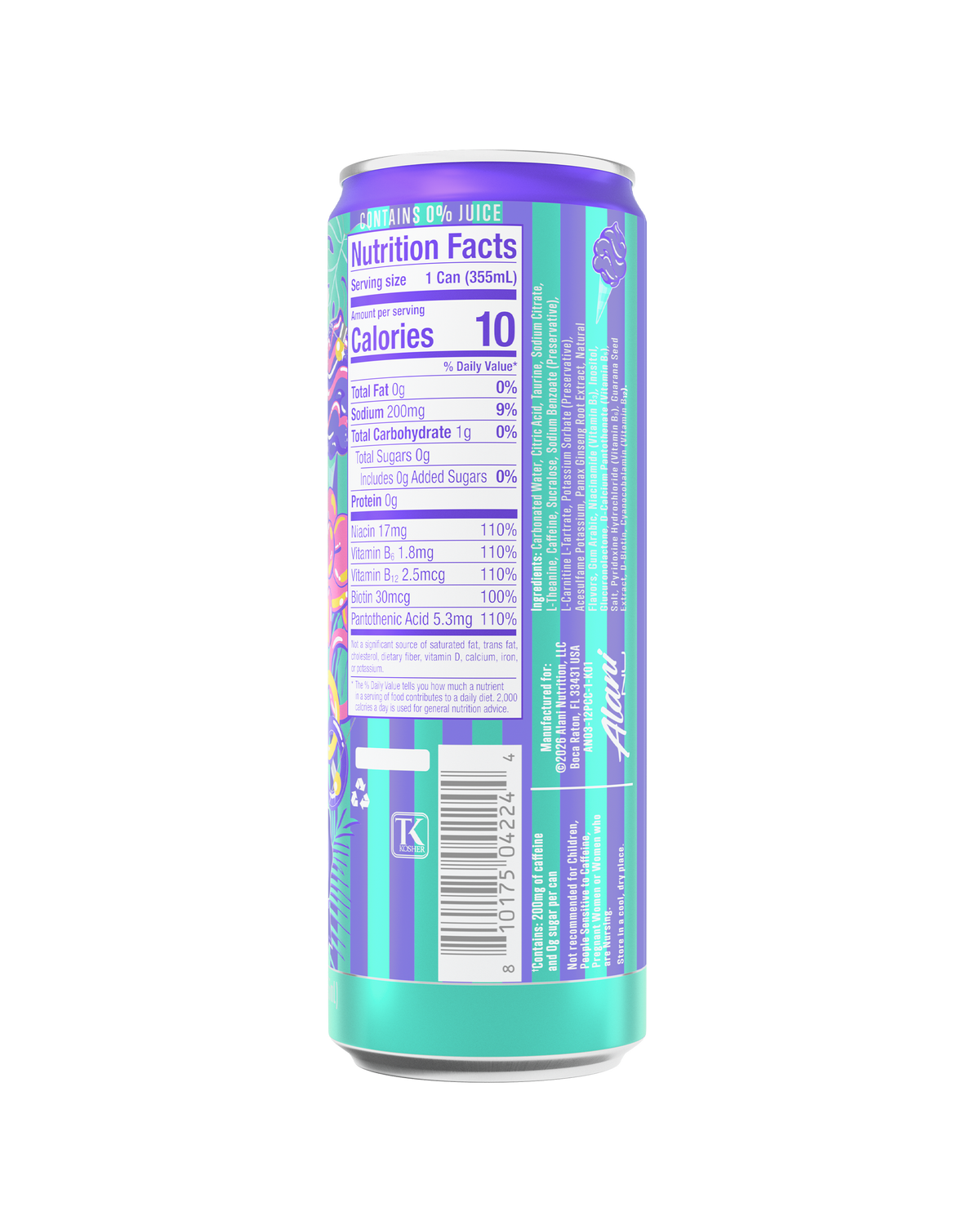 Alani Nu Energy Drink - Purple Cotton Candy H7 - image 3