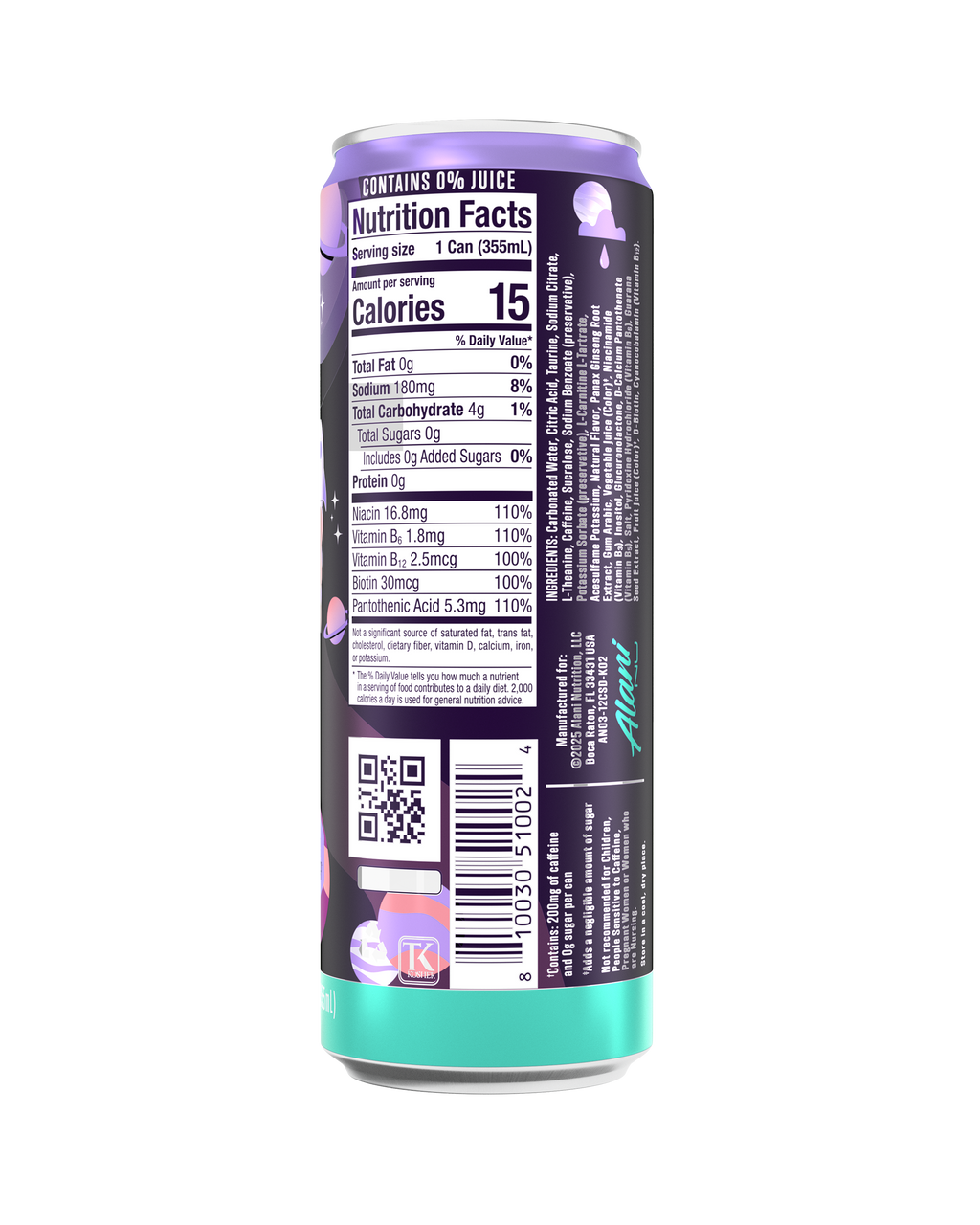 Alani Nu Energy Drink - Cosmic Stardust O6 - image 3