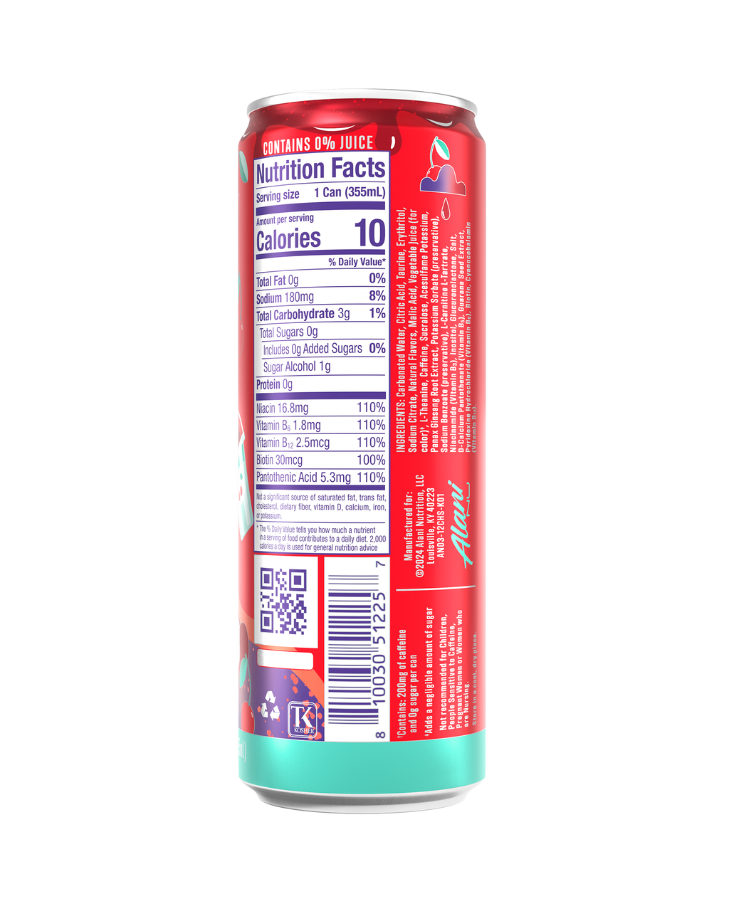 Alani Nu Energy Drink - Cherry Slush J1 - image 3
